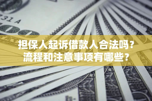 北京担保人起诉借款人合法吗？流程和注意事项有哪些？