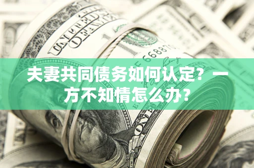 北京夫妻共同债务如何认定？一方不知情怎么办？