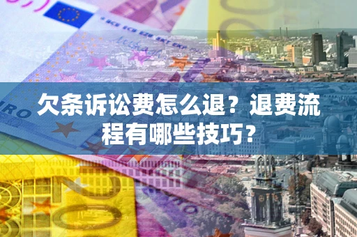 北京欠条诉讼费怎么退？退费流程有哪些技巧？