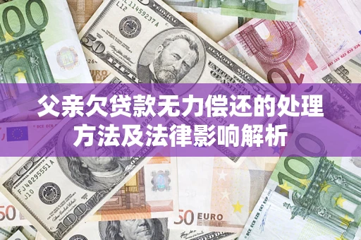 北京父亲欠贷款无力偿还的处理方法及法律影响解析