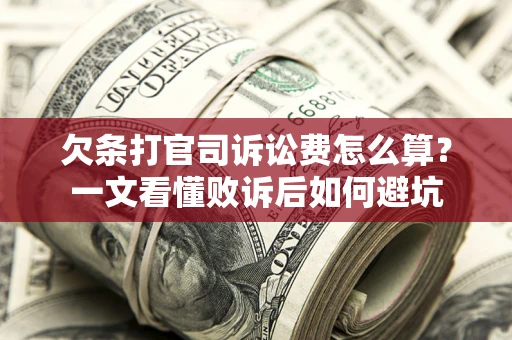 北京欠条打官司诉讼费怎么算？一文看懂败诉后如何避坑